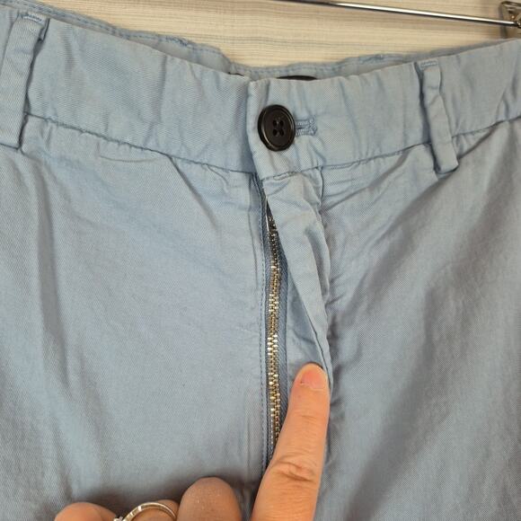 Theory Shorts Mens 36 Chino Blue Casual Summer Preppy Pockets Beach Flat Front - Picture 9 of 13